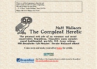 Content Site of the Year 2013: Matt Wallace's: The Compleat Heretic (opens in new window)